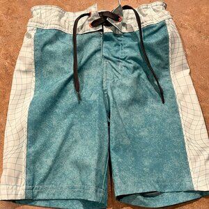 Boys' Striped Swim Shorts - art class Teal/Blue